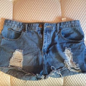 Distressed Jean Shorts